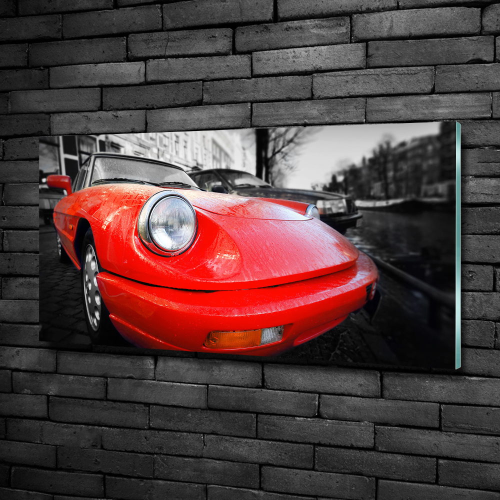 Wall art on glass Classic car