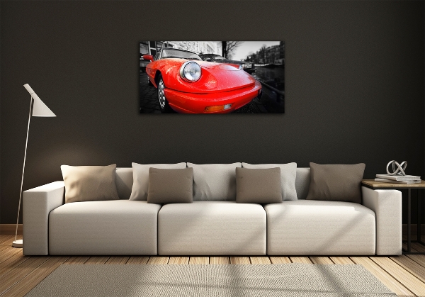 Wall art on glass Classic car