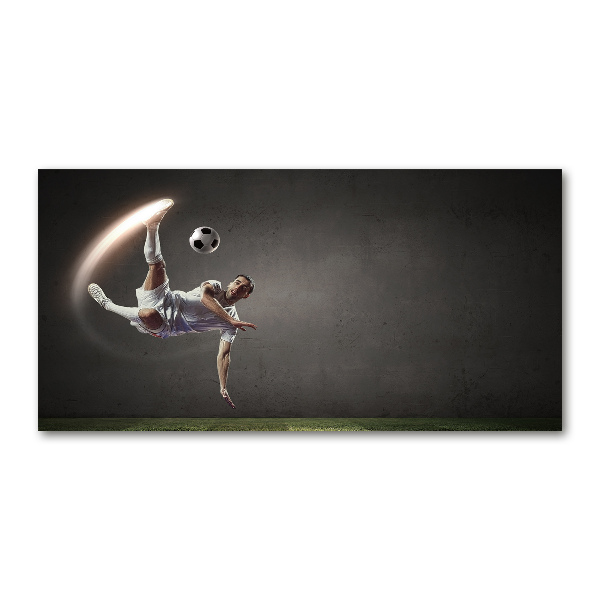 Wall art on glass Footballer