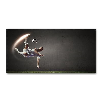 Wall art on glass Footballer