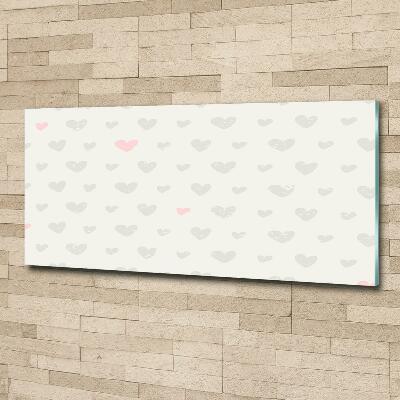 Glass picture wall art Heart background