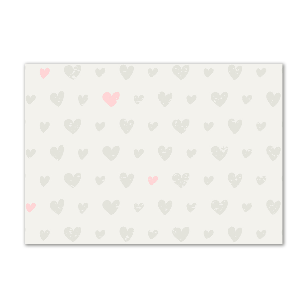 Glass picture wall art Heart background