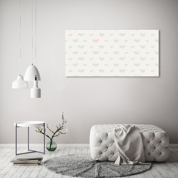 Glass picture wall art Heart background