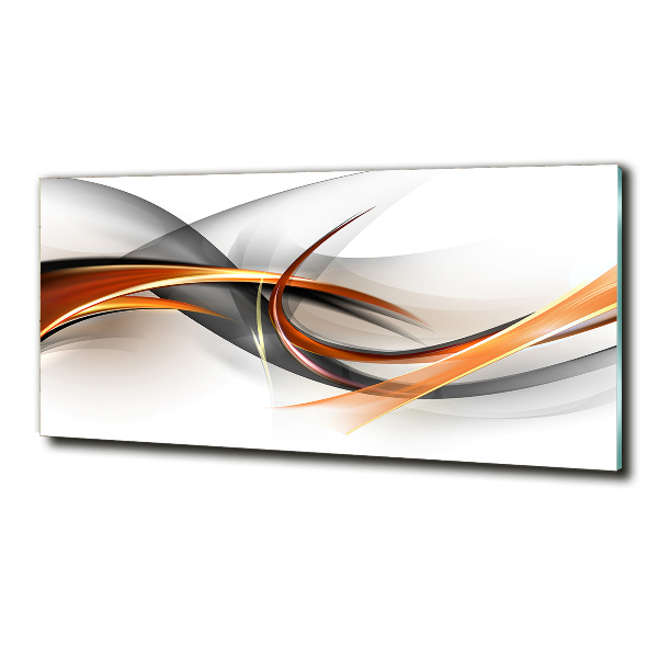 Printed glass wall art Wave abstraction