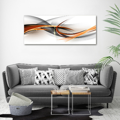 Printed glass wall art Wave abstraction