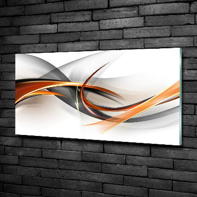 Printed glass wall art Wave abstraction