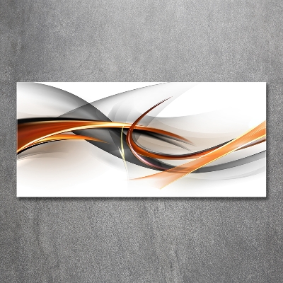 Printed glass wall art Wave abstraction