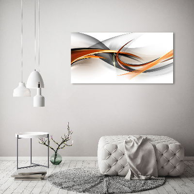 Printed glass wall art Wave abstraction