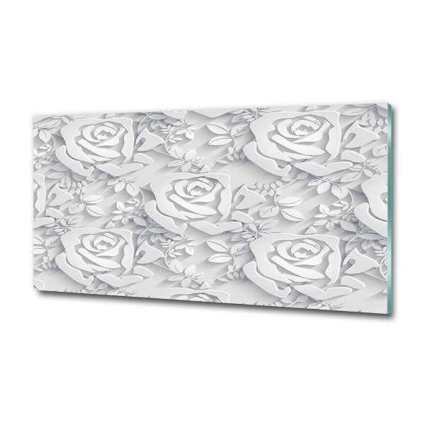 Wall art on glass Pattern roses