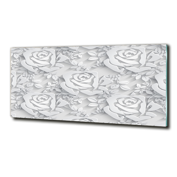 Wall art on glass Pattern roses