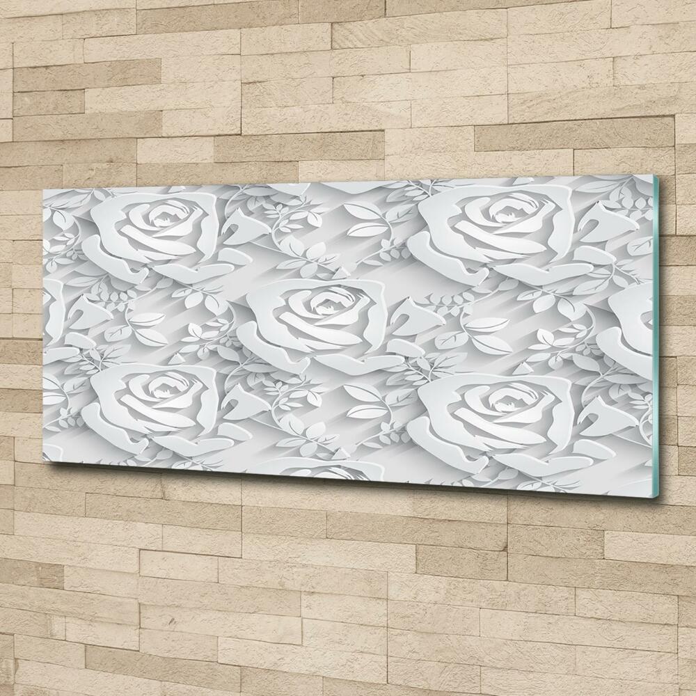 Wall art on glass Pattern roses