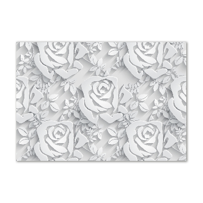 Wall art on glass Pattern roses