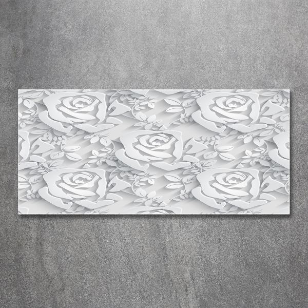 Wall art on glass Pattern roses