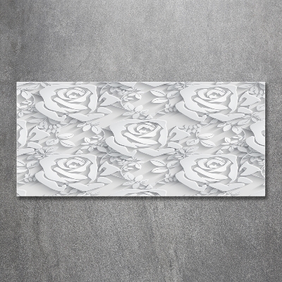 Wall art on glass Pattern roses