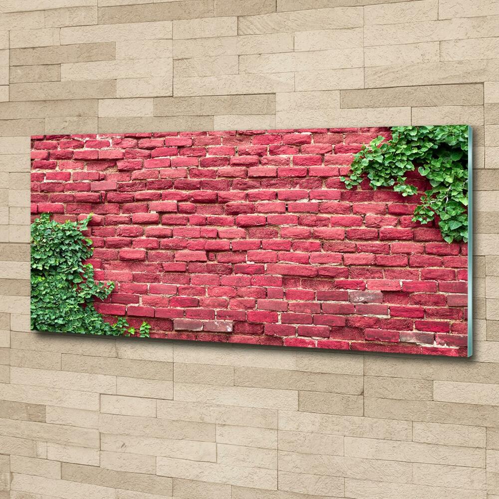 Glass art print Brick wall