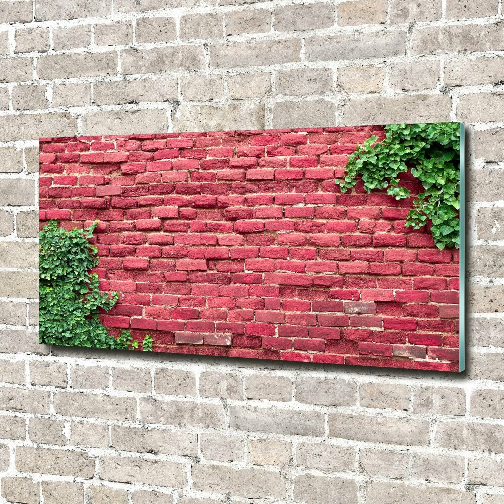 Glass art print Brick wall