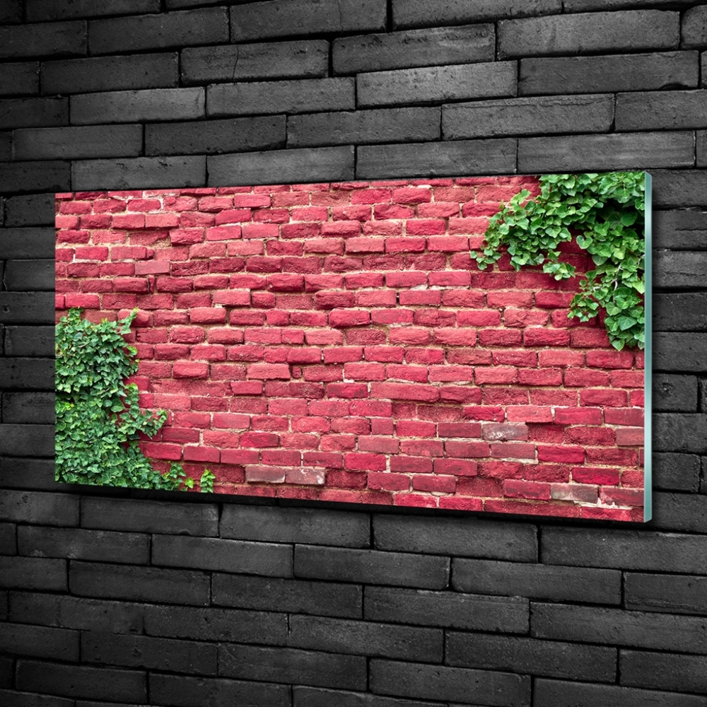 Glass art print Brick wall