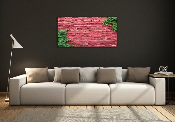 Glass art print Brick wall