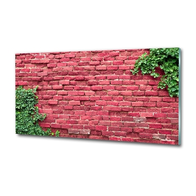 Glass art print Brick wall