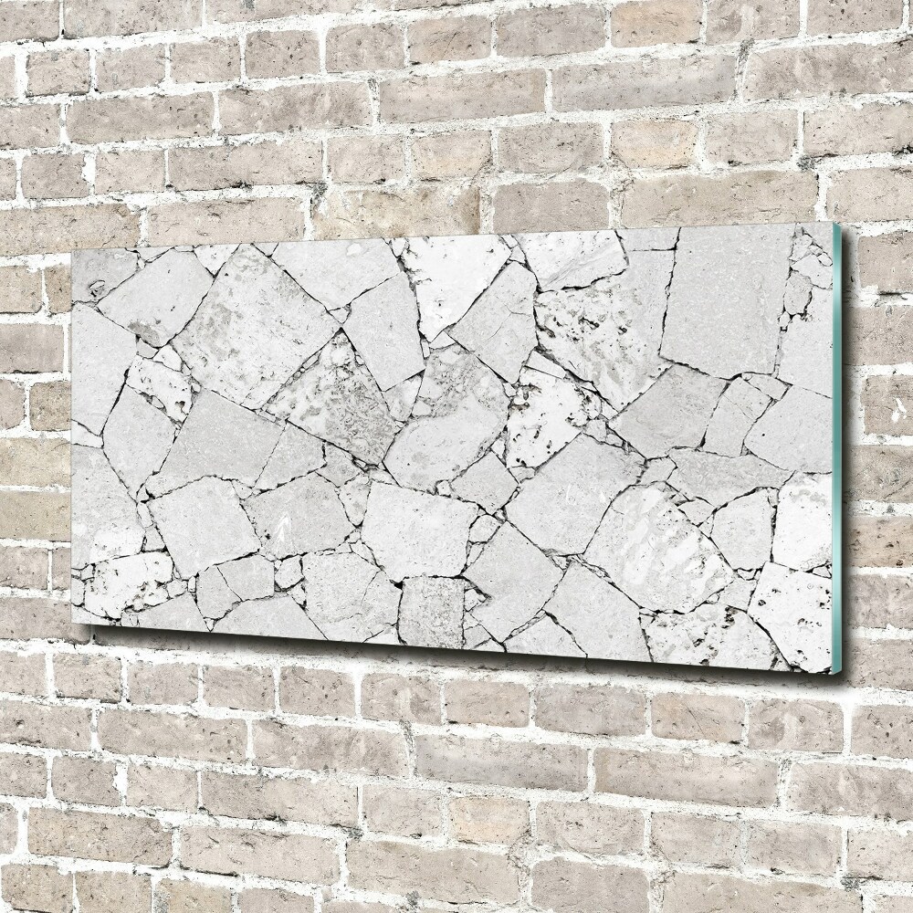 Wall art on glass Stone wall