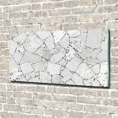 Wall art on glass Stone wall