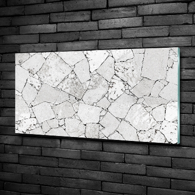 Wall art on glass Stone wall