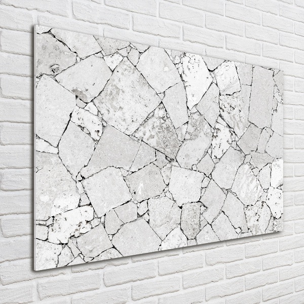 Wall art on glass Stone wall