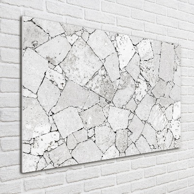 Wall art on glass Stone wall