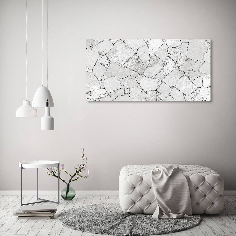 Wall art on glass Stone wall