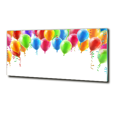 Glass wall art Colorful balloons