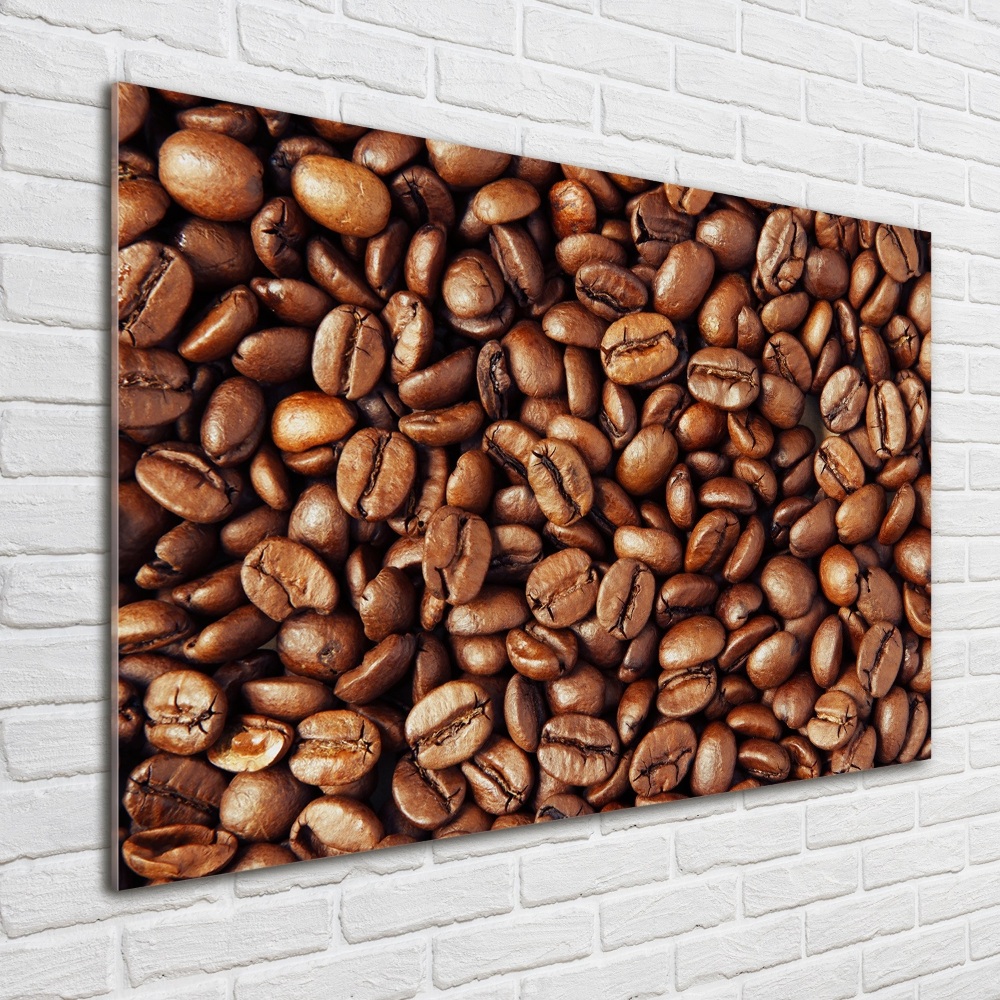 Glass wall art Coffee beans