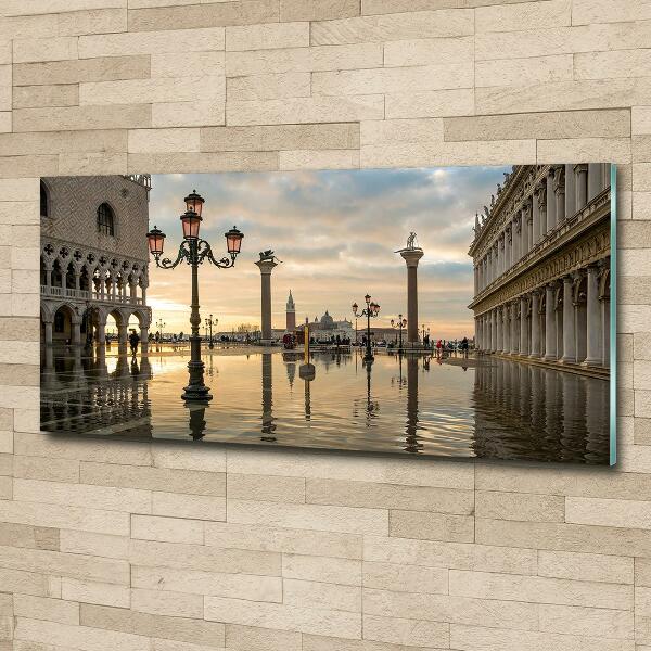 Glass wall art Venice italy