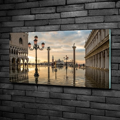 Glass wall art Venice italy