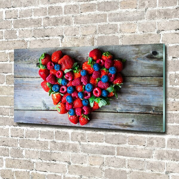 Glass wall art Fruit heart