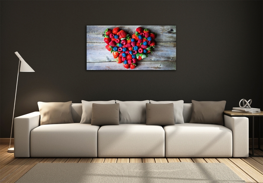 Glass wall art Fruit heart