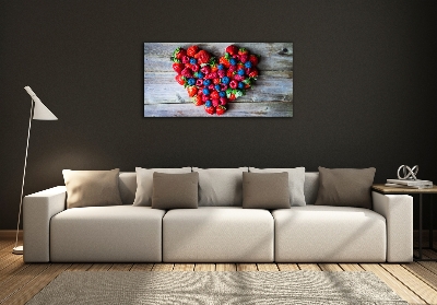 Glass wall art Fruit heart