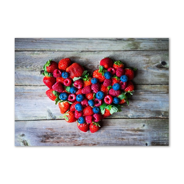 Glass wall art Fruit heart