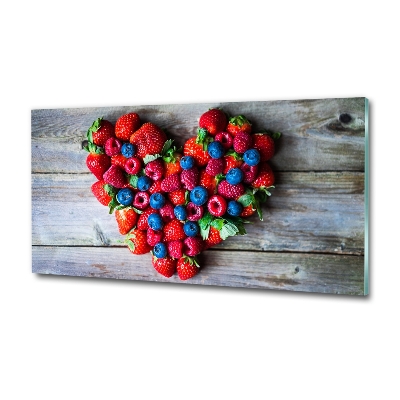 Glass wall art Fruit heart