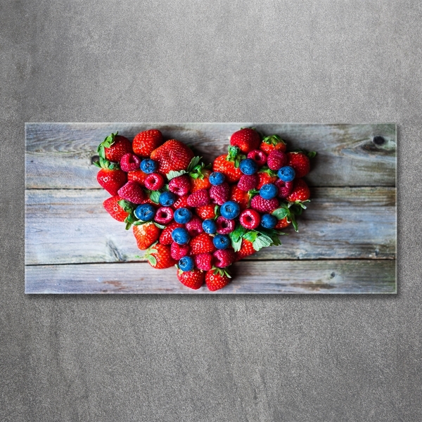 Glass wall art Fruit heart