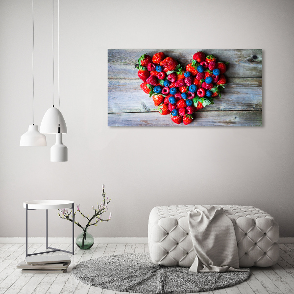 Glass wall art Fruit heart