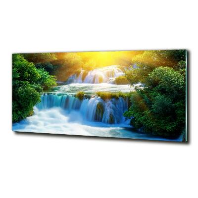 Glass picture print Krka waterfall