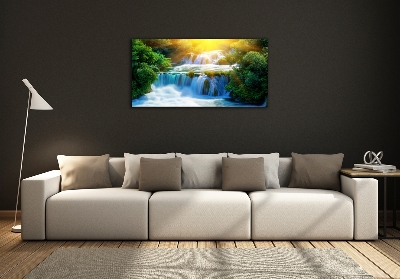 Glass picture print Krka waterfall