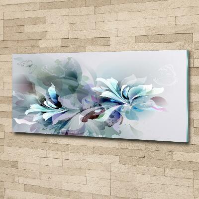 Photo printed on glass Abstraction flowers