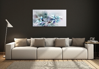 Photo printed on glass Abstraction flowers