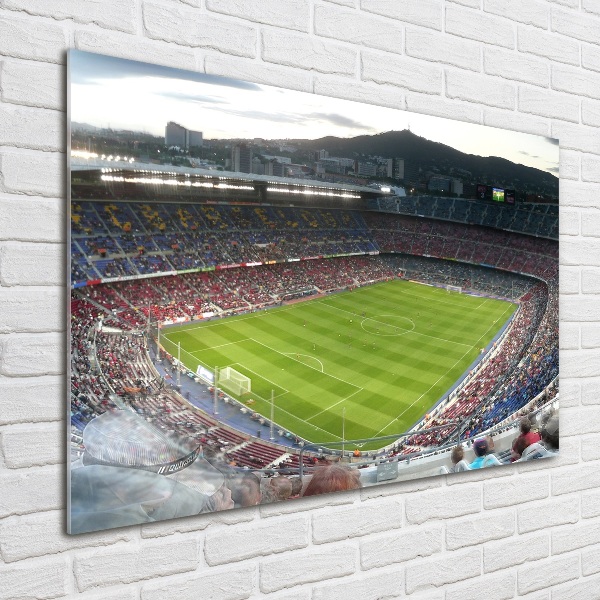 Wall art on glass Barcelona stadium