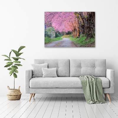 Glass picture print Cherry blossoms