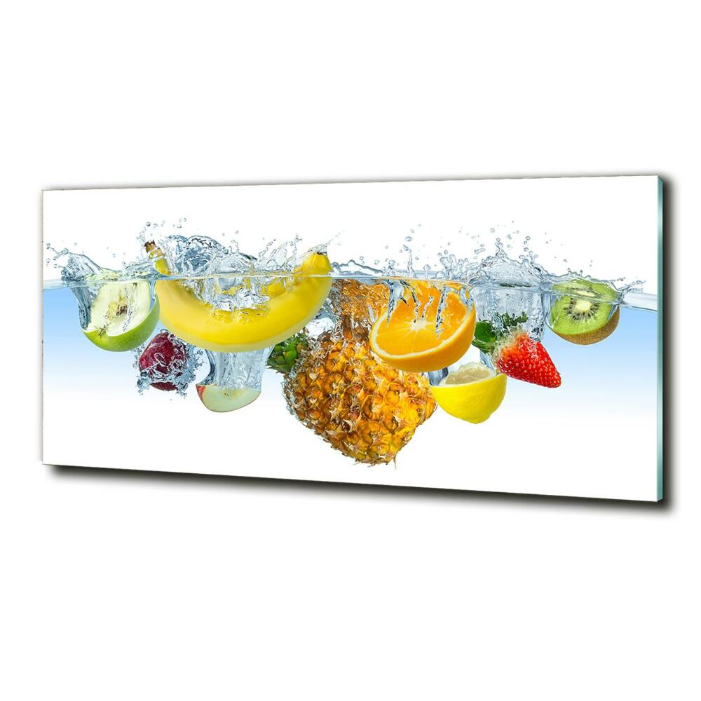 Glass art print Fruit underwater