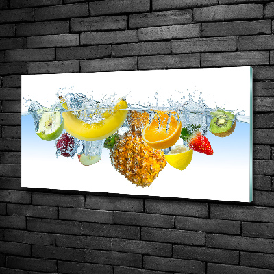 Glass art print Fruit underwater