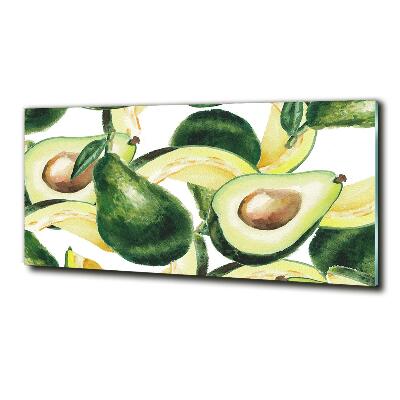 Wall art on glass An avocado