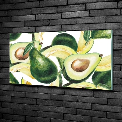 Wall art on glass An avocado